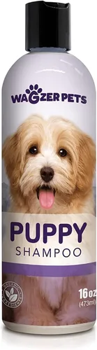 Vista 9 de Wagzer - Champú para perros altamente concentrado de 16 onzas, hace hasta 3.2 galones, a base de coco con vitamina E, Omega 3 y 6, nutre el pelaje