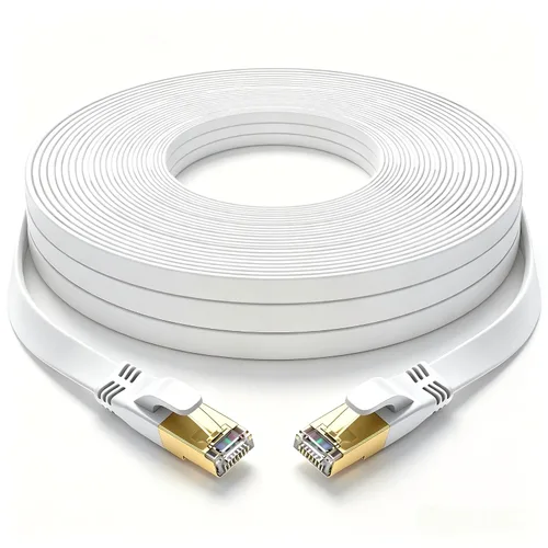 Vista 17 de Cable Ethernet Cat 8 de 3 pies, cable de red LAN de alta velocidad para exteriores e interiores, cable de conexión SFTP chapado en oro RJ45 de 40