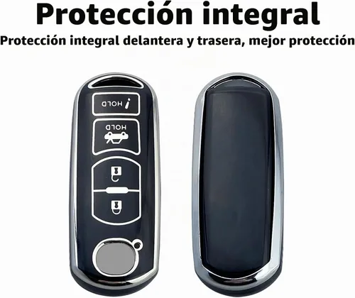 Vista 3 de Funda protectora para llavero Mazda Compatible con Mazda 3/6/8 Miata MX-5 CX-5 CX-9 RX-8 Atenza Accesorios (Negro)