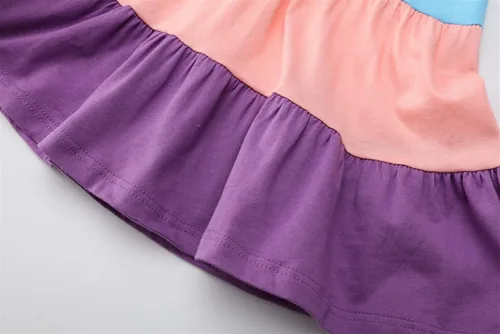 Vista 6 de HILEELANG Vestidos de manga corta para niñas pequeñas