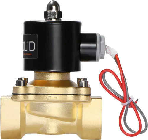 Vista 6 de U.S. Solid 1" Válvula electromagnética eléctrica de latón 24VAC Normalmente cerrado VITON aire no potable combustible del agua