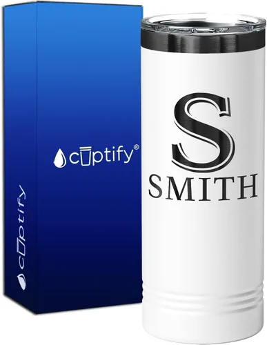 Vista 119 de Vaso personalizado de regalo de cumpleaños para mujeres y hombres, con monograma de escritura dividida, inicial y nombre grabado en negro, taza