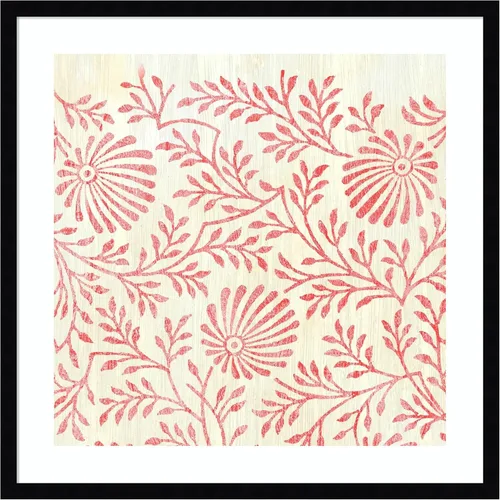 Vista 16 de Amanti Art Lienzo decorativo para pared enmarcado de 24 x 24 pulgadas, patrones desgastados en rojo VII por June Erica Vess, arte de pared