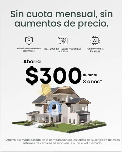 Vista 2 de eufy Security Indoor Cam E220, cámara para perro/mascota, panorámica e inclinación