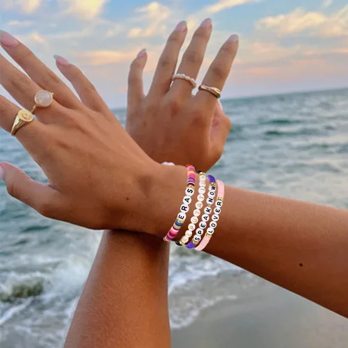 Vista 3 de Taylor - Pulsera de amistad para amantes de la reputación 1989 Speak Now Fearless Eras Tour, pulsera inspirada en el álbum de Taylor para regalos