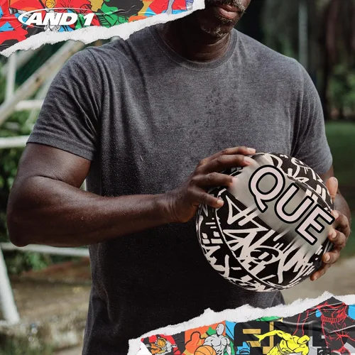 Vista 5 de AND1 Fantom Classic Rubber Basketball, Official Regulation Size 7(29.5")