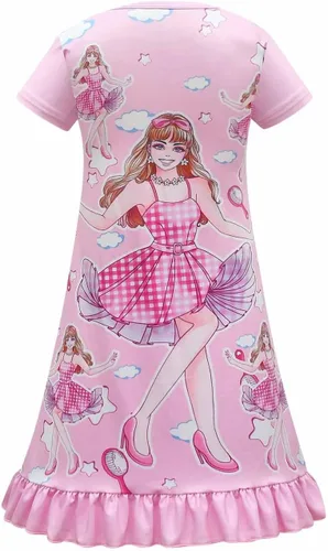 Vista 2 de Disfraz de Bar-Bie para niñas, vestido casual para niñas