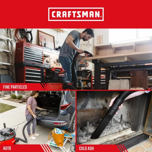 Vista 4 de CRAFTSMAN CMXZVBE38751 - Filtro de vacío para polvo fino en seco y húmedo (5-20 galones) Se adapta a la mayoría de aspiradoras CRAFTSMAN de 5 a 20