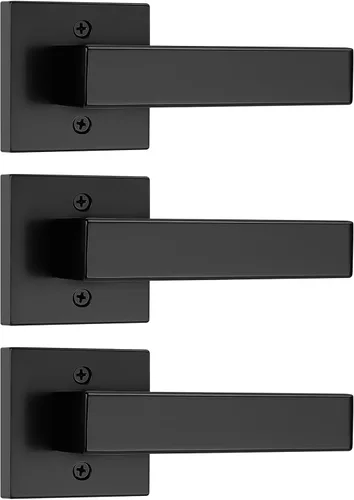 Vista 18 de Probrico - 1 manija inactiva dorada para puerta, moderna, para armario, resistente, para interior, sin giro, reversible para lado derecho e izquierdo