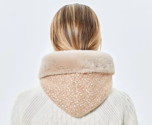Vista 5 de Gorros de invierno para mujer, pasamontañas, bufanda, para clima frío, conjunto para mujer, gorro con capucha