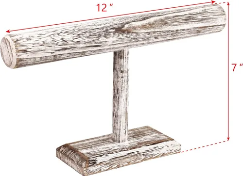 Vista 2 de Ikee Design Soporte de exhibición de madera para pulsera, soporte de almacenamiento de joyas de madera para exhibición de tiendas, vitrinas