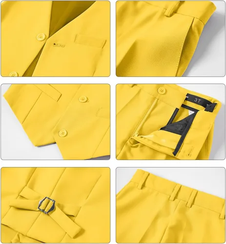 Vista 37 de Conjunto de chaleco para niños, trajes formales, trajes de boda, ropa de vestir