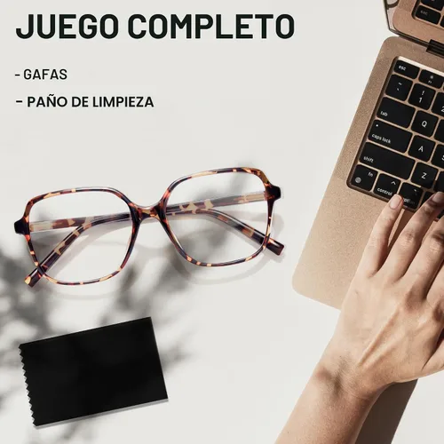 Vista 7 de miyya Blue Light Blocking Glasses for Women, Blue Light Glasses for Women Oversized Fashion Glasses