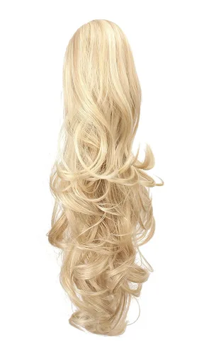 Vista 10 de Extensión de pelo Onedor, coleta sintética y rizada de 20 pulgadas con broche, 6.7 oz con broche de garra