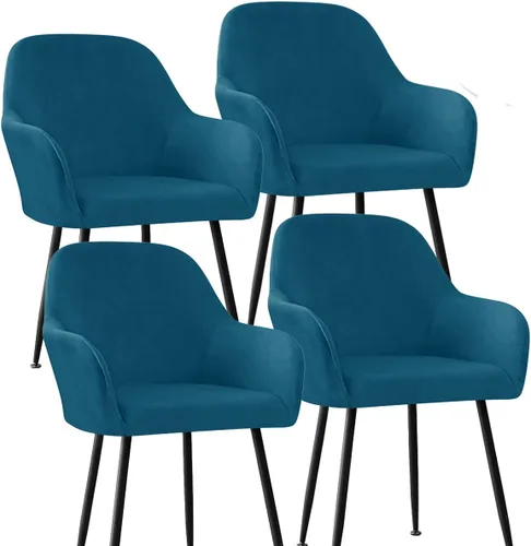 Vista 56 de Fundas protectoras de terciopelo elástico para sillas de comedor con brazos y respaldo curvado pequeño, juego de 6/4/2 para cocina, oficina, hogar