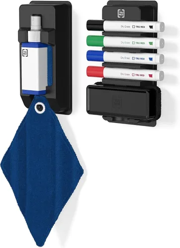 Vista 2 de TRU RED Kit de borrado en seco de grapas, punta de cincel, surtido, 2/cartón (TR56940/TR617VS) Whiteboard marker set for classrooms, offices, and