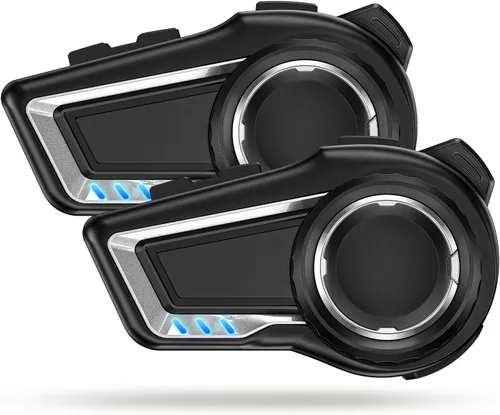 Vista 8 de Auriculares Bluetooth para casco de motocicleta, altavoces para casco de grupo de 10 jinetes