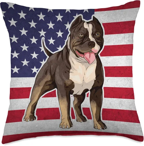 Vista 5 de American Bully Gifts & Accessories American Bully Breed-Bulldog - Almohada para perro, 16 x 16 pulgadas, multicolor