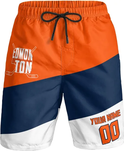 Vista 29 de Custom Hockey Men's Shorts Gifts for Men Casual City Youth Fans Sport Beach Shorts Add Name & Number Quick Dry