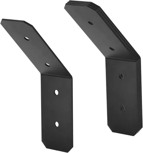 Vista 5 de Paquete de 4 soportes angulares de 45 grados para postes de madera de 4 x 4, pérgola, calibre 11
