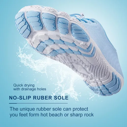 Vista 6 de HIITAVE - Zapatos de agua minimalistas para mujer, de secado rápido, para hacer natación, bucear, surfear, hacer deportes acuáticos, ir a