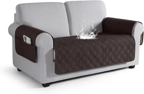 Vista 9 de VANSOFY Funda para Sofá, Fundas de Sofá Impermeables Lavables Forro Protector de Muebles Fundas de Asiento de Sofá Antideslizantes para Perros, Negro