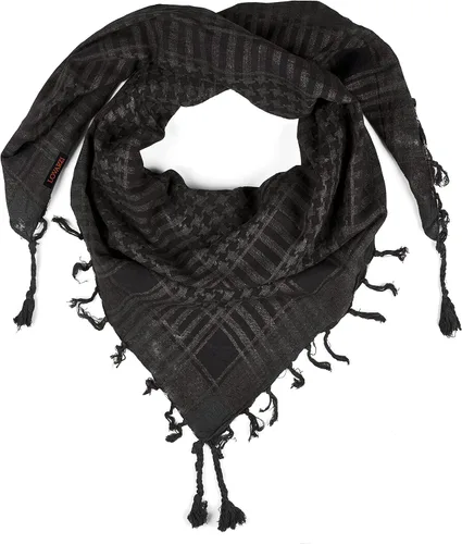 Vista 65 de LOVARZI Shemagh Cottons Arab Keffiyeh - Bufanda militar táctica para cabeza y cuello