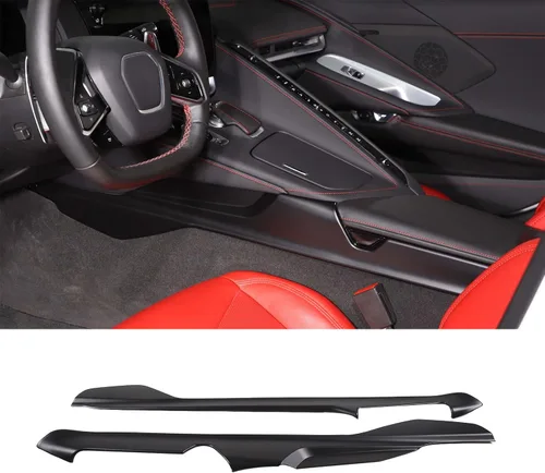 Vista 9 de Co-Pilot - Cubierta de panel lateral de caja de reposabrazos compatible con Chevrolet Corvette C8 2020-2026, moldura de panel lateral del conductor