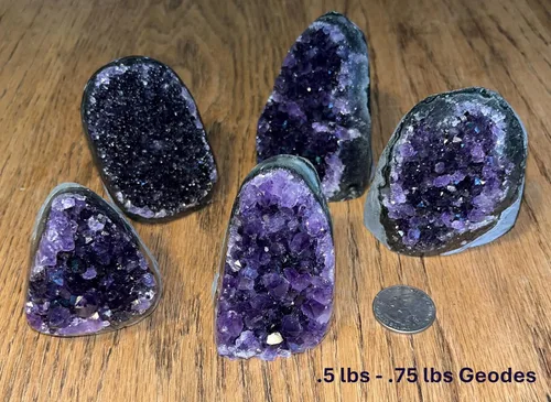 Vista 2 de Geoda Extreme Rocks & Fossils de amatistas de calidad superior Deep Purple Amethyst Cluster, Each Piece is Unique & Natural, Real Raw Healing