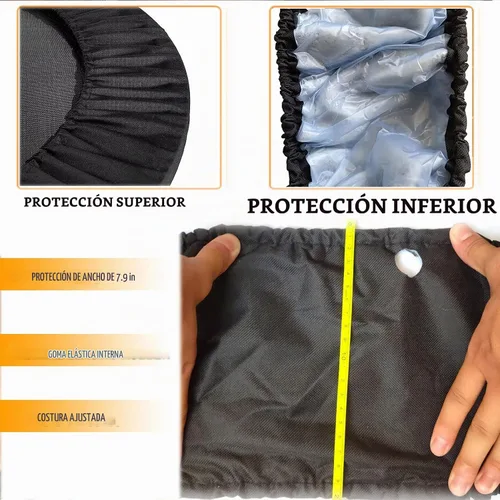 Vista 5 de Funda de resorte para trampolín de 40 pulgadas, almohadilla de seguridad de repuesto para mini trampolín de 3 capas, tela Oxford resistente a Negro