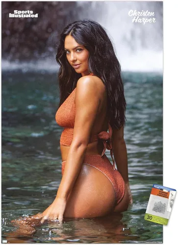 Vista 7 de Trends International Sports Illustrated: Swimsuit Edition - Póster de pared Christen Harper 23, 14.725 x 22.375 pulgadas, paquete de póster premium