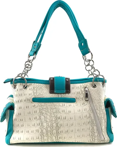 Vista 3 de Justin West Bolso de hombro oculto con hebilla de cocodrilo occidental