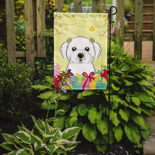 Vista 594 de Caroline's Treasures BB1923GF Bandera decorativa para jardín con diseño de Border Collie, para caza de huevos de Pascua, para jardín, jardín, patio