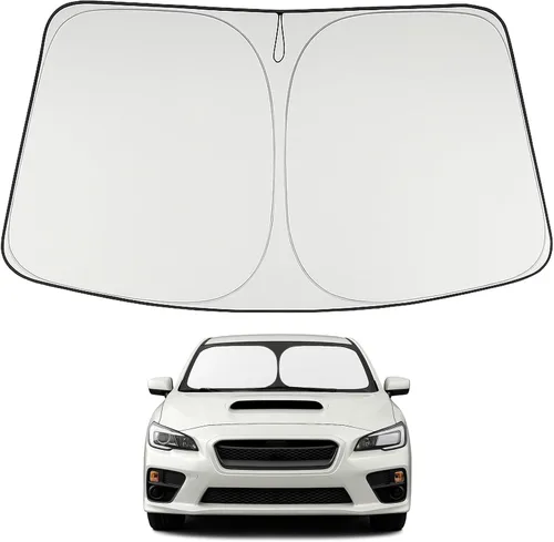 Vista 298 de Proadsy Parasol para parabrisas Rivian R1S 2022-2025 2026 de 4 capas plegable, protector de parasol frontal que bloquea los rayos UV, mantiene