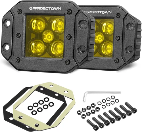 Vista 10 de OFFROADTOWN Arnés de cableado 2 cables para cubos LED Pods LED Negro