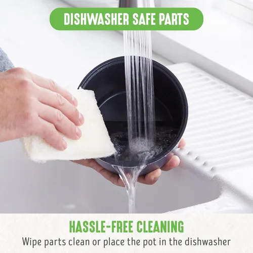 Vista 7 de GreenLife Olla Digital para Arroz y Frijoles, 2 Tazas Sin Cocinar/4 Tazas Cocidas, Olla de Cerámica Antiadherente Extraíble Libre de PFAS