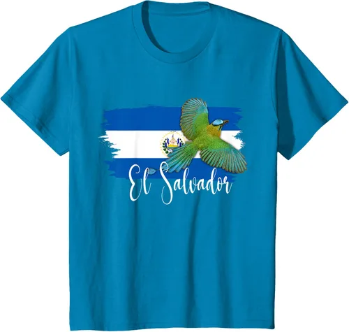 Vista 55 de Camiseta con la bandera de El Salvador, mapa de El Salvador, camiseta de Salvador para mujer, Negro
