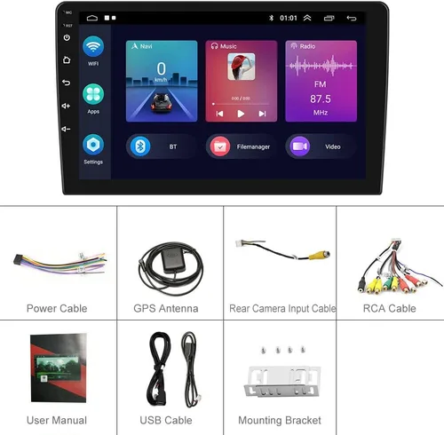 Vista 8 de Android 13.0 Estéreo de coche doble DIN para Honda CRV 2012-2016 10 pulgadas HD pantalla táctil audio multimedia receptor con Carplay Android Auto