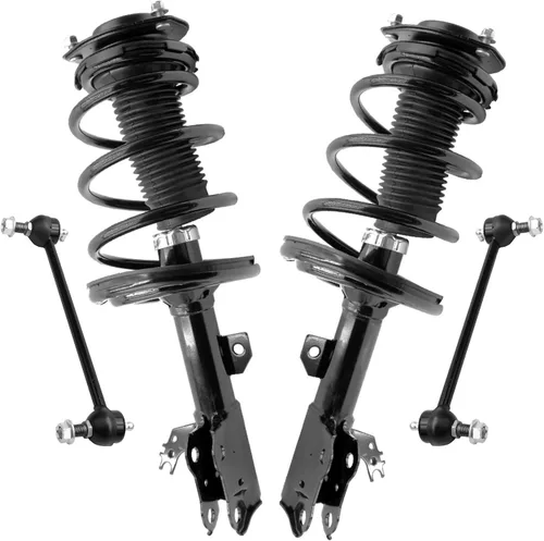 Vista 65 de Detroit Axle - Kit de 4 piezas RWD Puntales Delanteros Barras Estabilizadoras para Ford F-150 2021 2022 2023 2024, 2 Puntales con Resorte Helicoidal