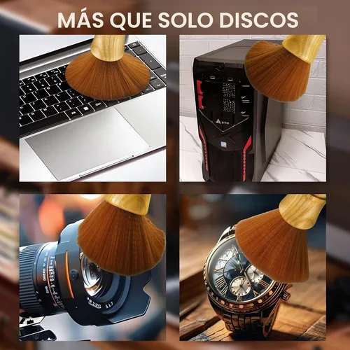 Vista 5 de Cepillo de limpieza de discos de vinilo, cerdas antiestáticas, mango de madera suave, para eliminación de polvo de tocadiscos LP, aguja