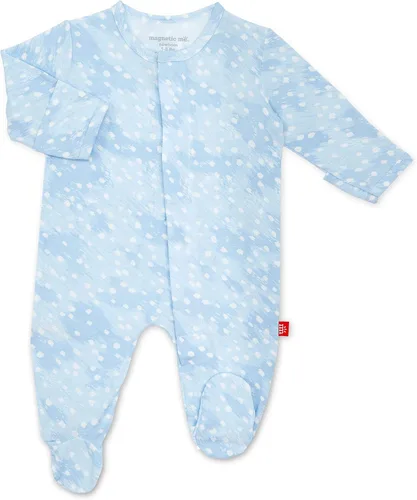 Vista 25 de Magnético Me Pijamas con piecitos de modal suave para bebé con cierre magnético rápido Pijama para niños y niñas, recién nacido a 24 meses