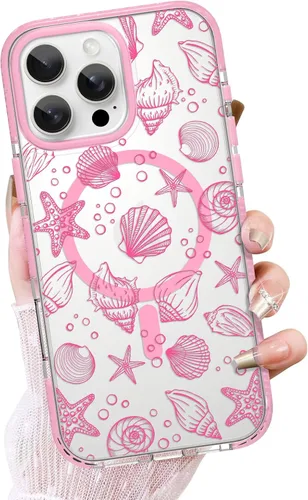 Vista 51 de OOK Funda magnética transparente para iPhone 17, lindo encaje floral negro Encaje Negro Floral