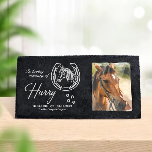 Vista 22 de Farfume Piedras conmemorativas personalizadas para mascotas con foto y texto Marcadores personalizados para tumbas para mascotas Lápidas