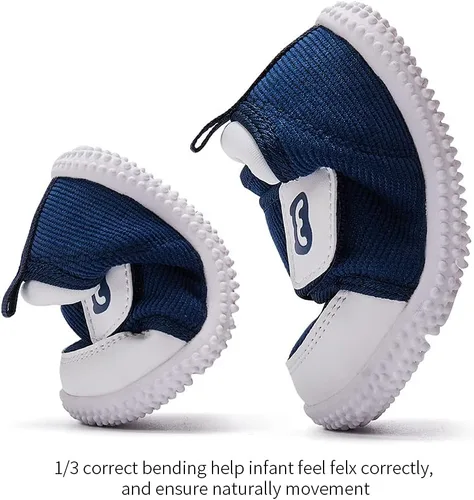 Vista 5 de BMCiTYBM Zapatos de bebé para niño y niña, zapatos de invierno cálidos antideslizantes para primeros pasos de 6 a 24 meses