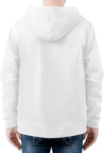 Vista 3 de POPCUSTOMS Sudadera con capucha personalizada con cremallera para hombre con bolsillo canguro