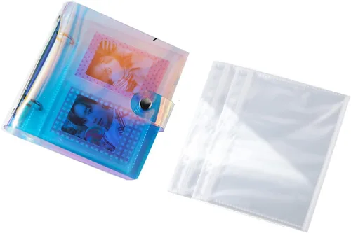 Vista 6 de Álbumes de fotos de 2 x 3 pulgadas, libros de fotos para imágenes de 2.5 x 3.5, mini álbum de fotos con tapa abatible, soporte impermeable