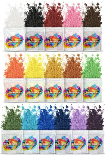 Vista 9 de MARBLERS Juego de colorantes en polvo de mica seguros para labios [Nudie 8 colores] Cosmético Pigmento de resina epoxi Tinte No tóxico