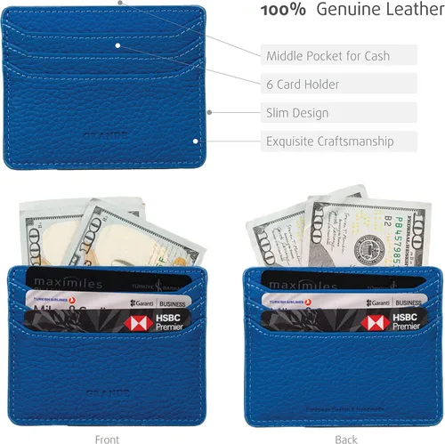 Vista 3 de 3633 Estuches para tarjetas, Azul, Minimalista