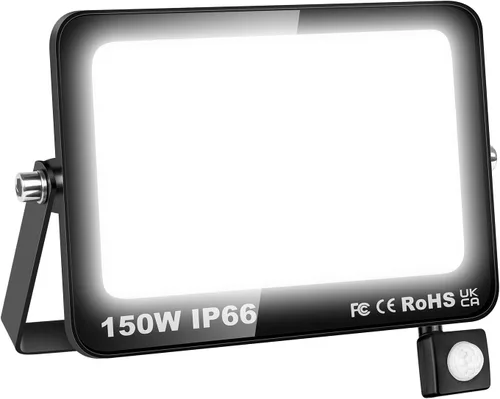 Vista 13 de Willpower Reflector LED con sensor de movimiento, luces de seguridad para exteriores de 10 W, 1000 lúmenes, lámpara exterior de 4000 K, luz blanca