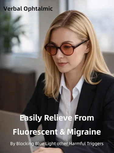 Vista 10 de FL-41 y FL-60 Migraña Sensibilidad Luz Azul Gafas Mujeres